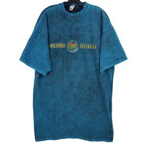 MELBOURNE AUSTRALIA Shirt Adult 22 XXOS Blue Spell Out VICTORIA Outdoor GOOSES